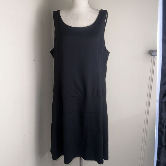 H&M Ruched Cream Peach Sleeveless Stretch Dress Size Xtra Large XL EUC - Picture 4 of 9